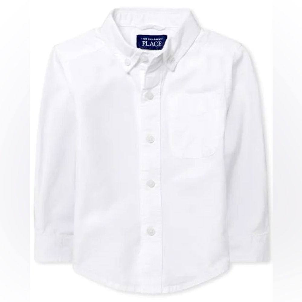 The Children’s Place Toddler Boy White Button Up sz 2T